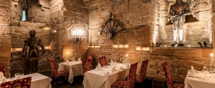 Dalhousie Castle dining room
