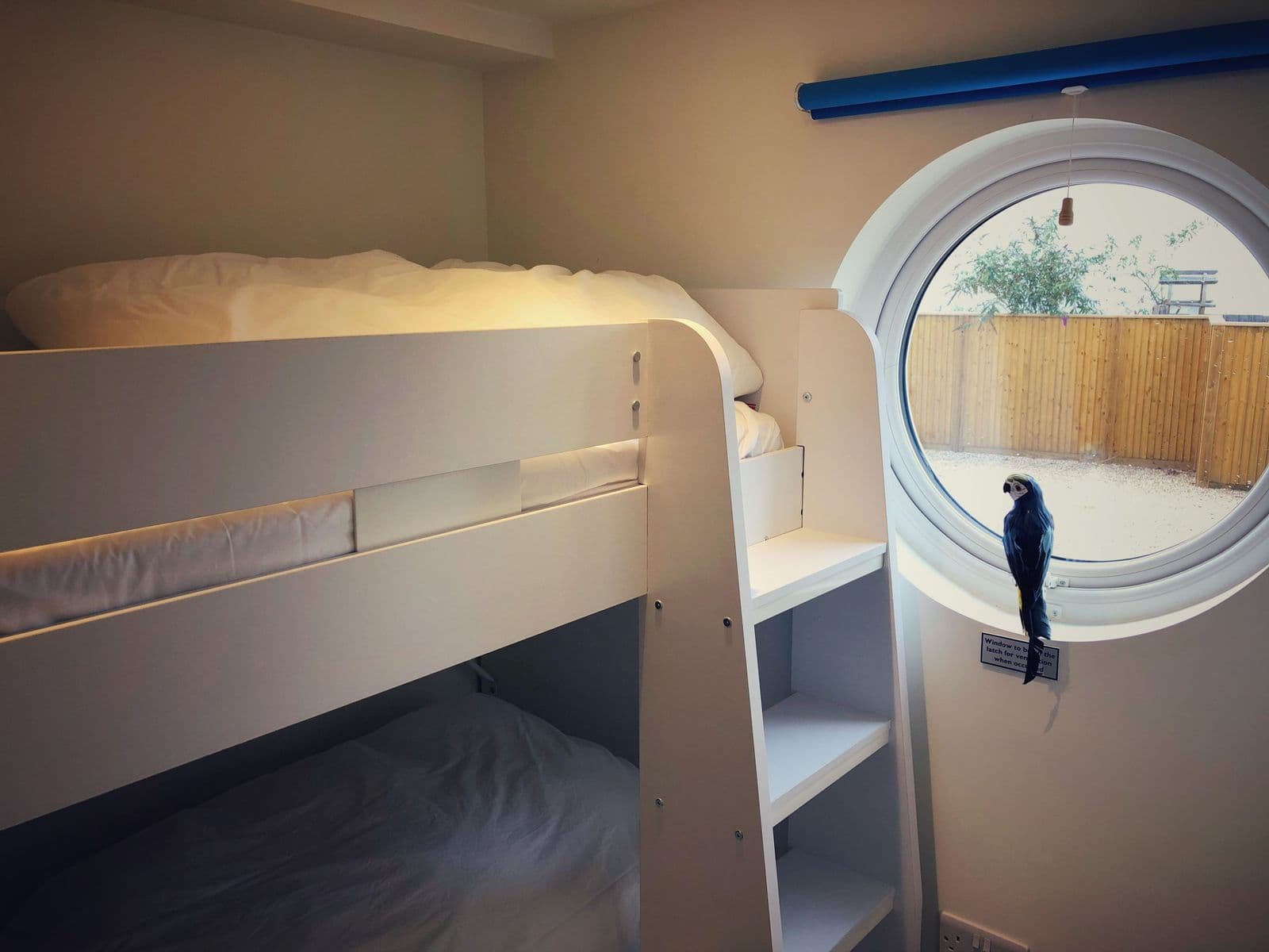 Bunk bed room at beach croft huts