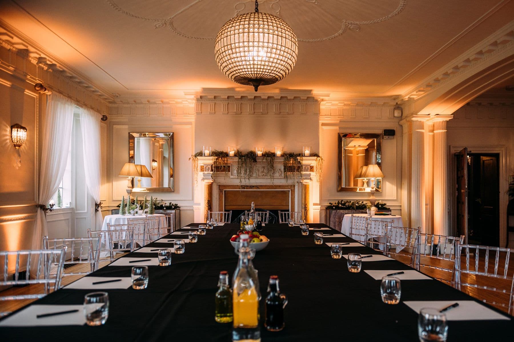 Eaves Hall corporate event the dining room
