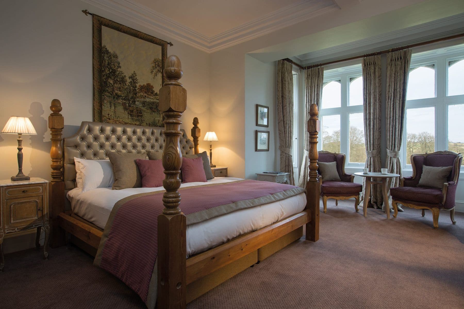 Fawsley Hall four poster bed