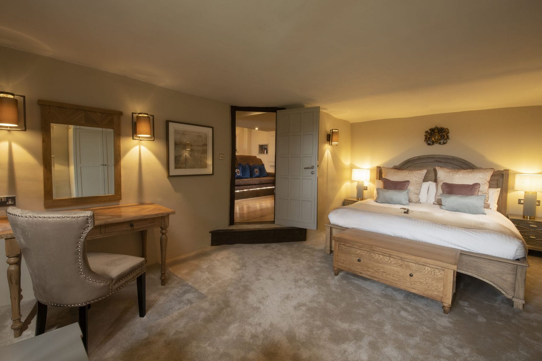 Boringdon Hall Royal Suite Bedroom