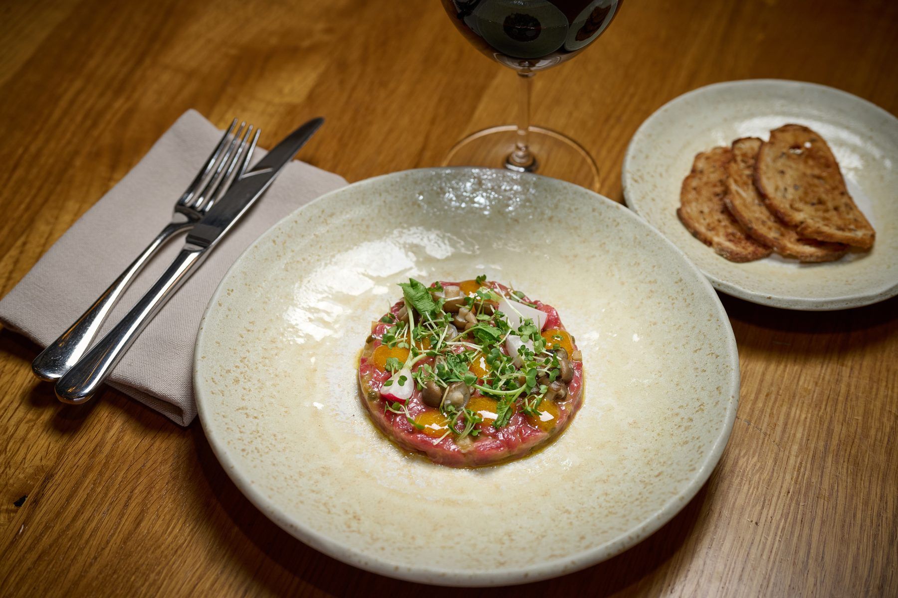 beef tartare at seaham hall