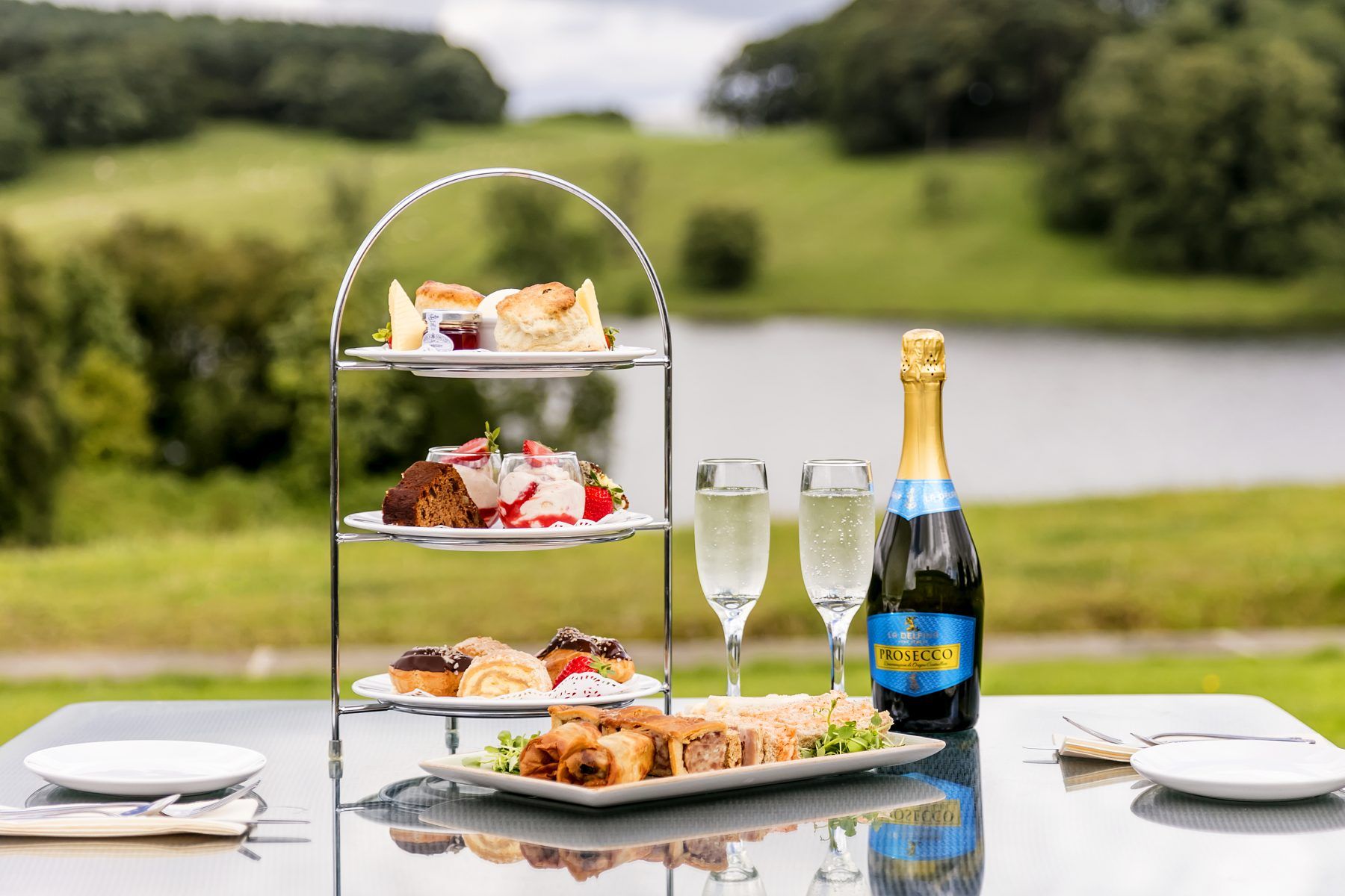 The Coniston Hotel afternoon tea by the lake