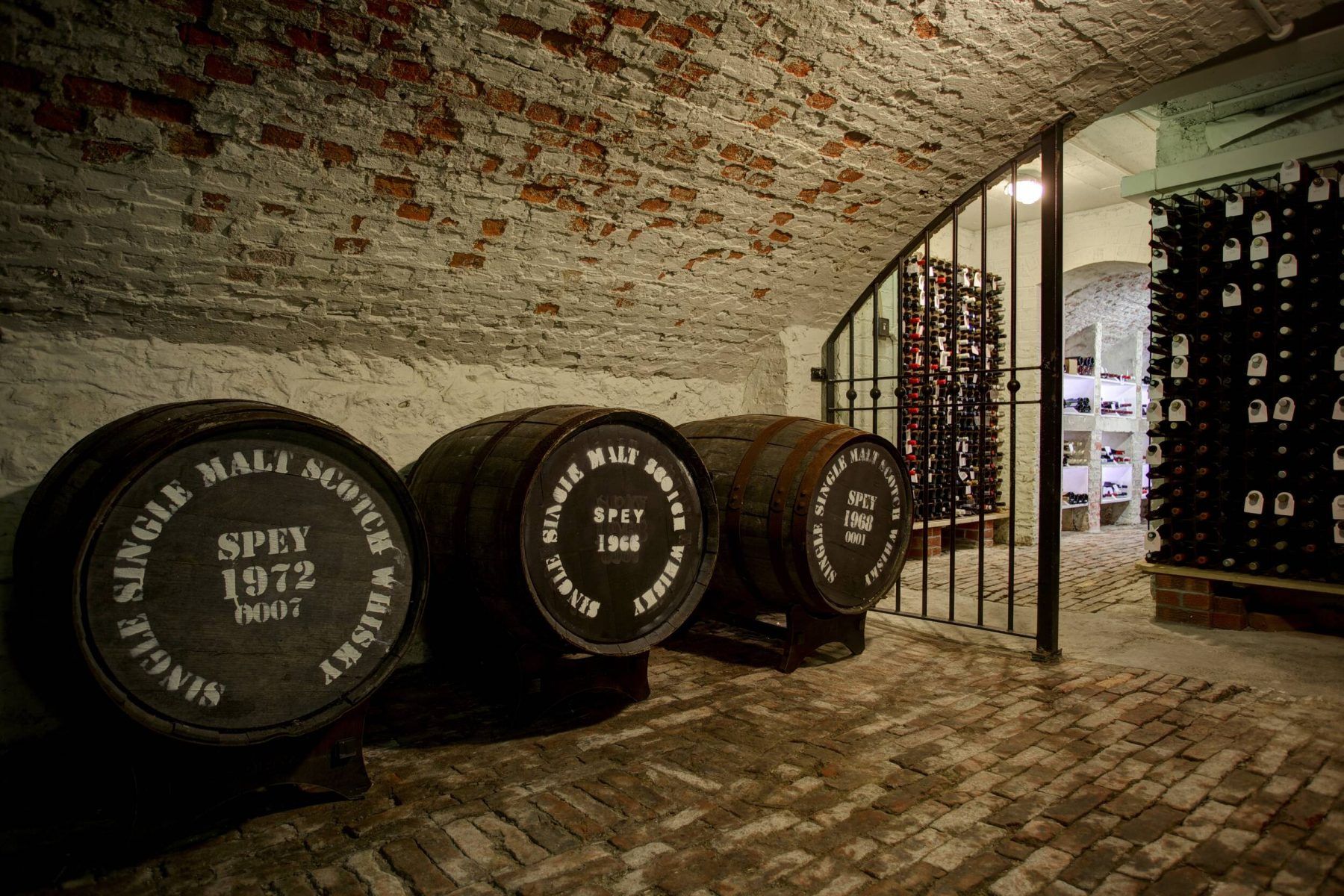 Seaham Hall wine cellar