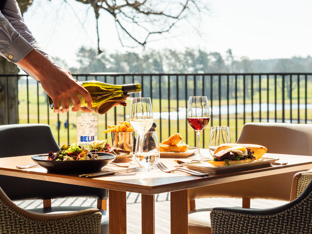 Al fresco dining at Matfen Hall