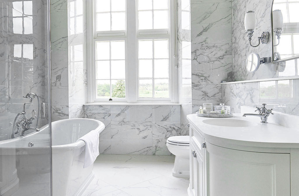 Bathroom in Bedroom 1 at Matfen Hall